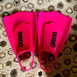 Womens arena pro series swimming fins, pink, size 38-39